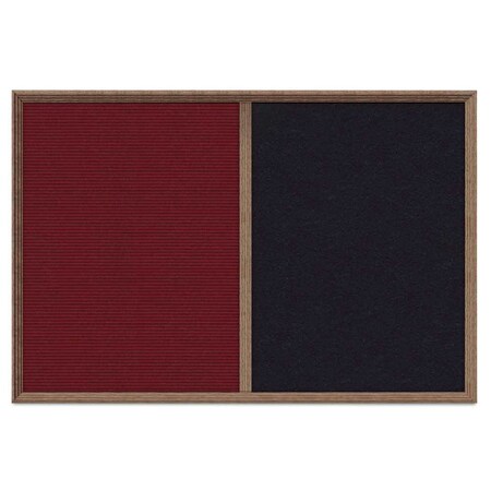 United Visual Products Enclosed Corkboard, 1 Door, 48"x36", 4" Fra UV3423-BRONZE-COBACC